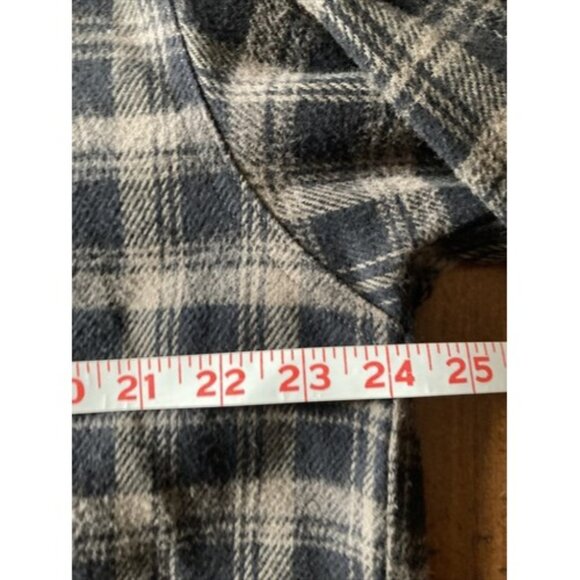 At John’s Bay Heavy Black & Brown Flannel Work Shirt Size Large 100% Cotton - Picture 4 of 5